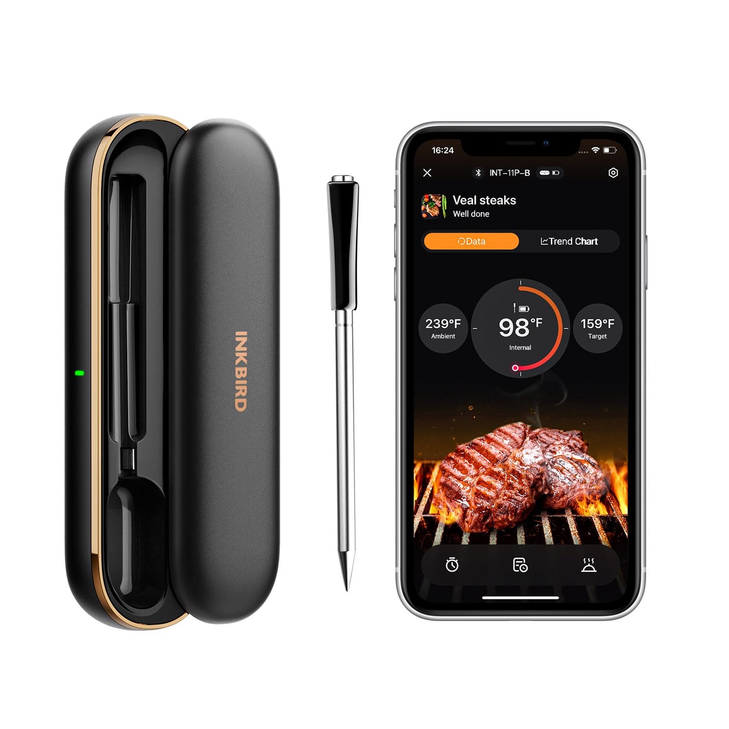 INKBIRD Meat Thermometer Wireless Smart Bluetooth Meat Thermometer