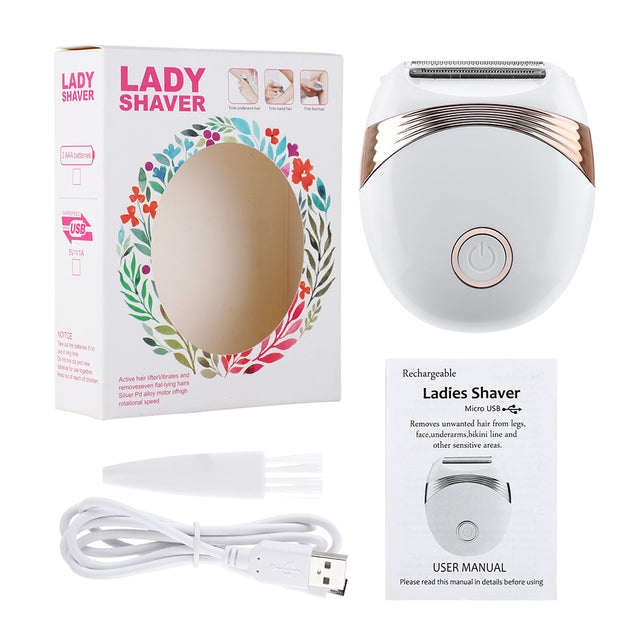 Nueva afeitadora eléctrica blanca para mujer