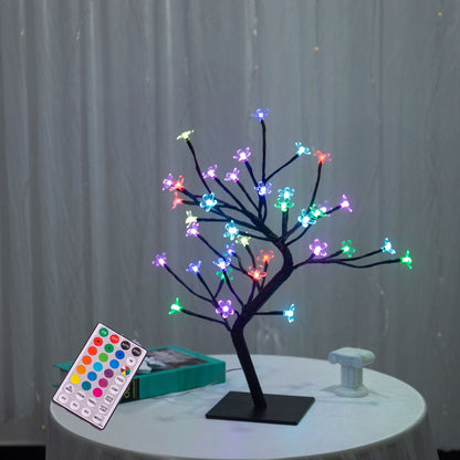 Lámpara LED con forma de cerezo en flor para decoración de interiores