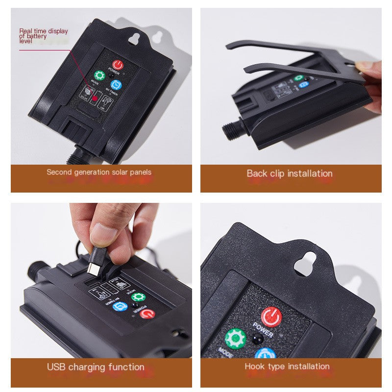 Luces LED de cascada con diseño de estrellas para exteriores (29 V, impermeables)