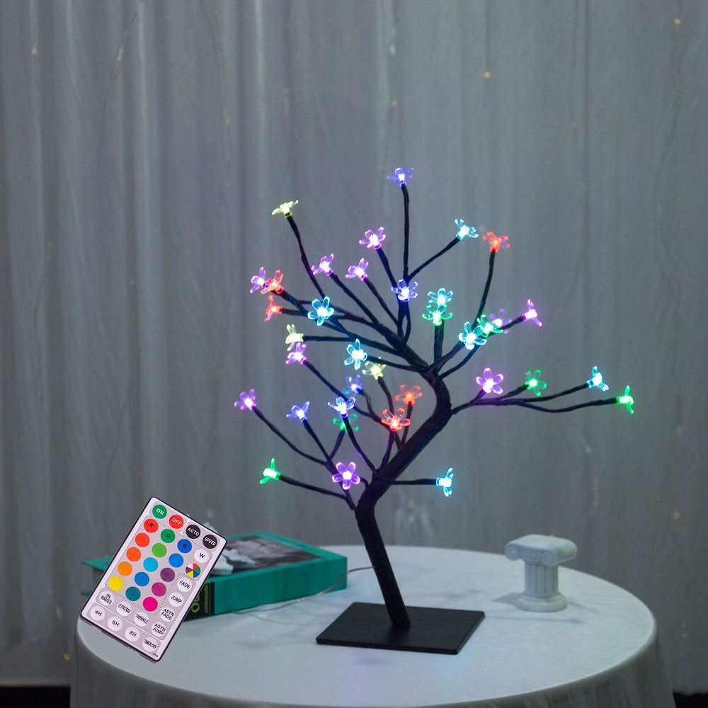 Lámpara LED con forma de cerezo en flor para decoración de interiores