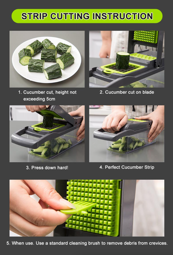 15-In-1 Vegetable Fruit Chopper Cutter Food Onion