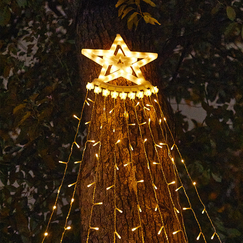 Luces LED de cascada con diseño de estrellas para exteriores (29 V, impermeables)