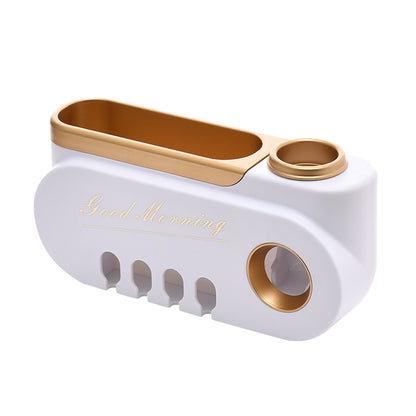 Juego creativo de soporte para cepillos de dientes y exprimidor de pasta de dientes