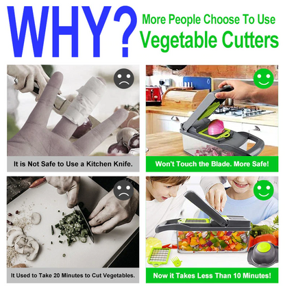 15-In-1 Vegetable Fruit Chopper Cutter Food Onion