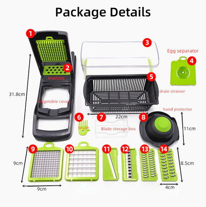 15-In-1 Vegetable Fruit Chopper Cutter Food Onion