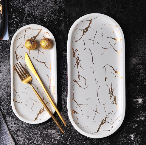 Plato para pescado de estilo nórdico: plato de cerámica creativa