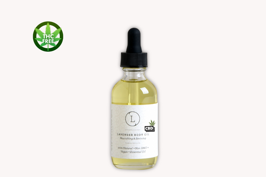 Aceite corporal de lavanda con CBD, aceite corporal hidratante natural